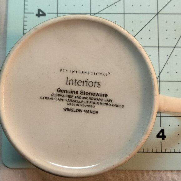 Winslow Manor Stoneware Mug Teacup Botanical Floral International Interior lot 2 - Picture 12 of 13